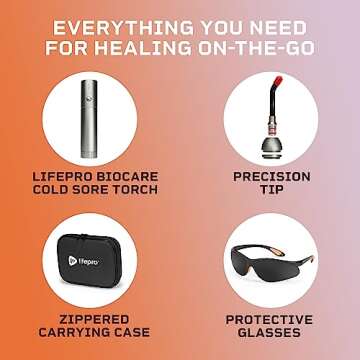 Lifepro 2in1 Red Light Therapy, Cold Sore Treatment for Lips, Canker Sore Treatment Inside Mouth, Red Light Therapy Wand, Cold Sore Red Light, Cold Sore Treatment for Patches, Fsa Eligible