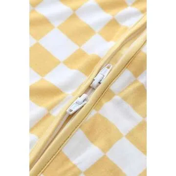 SUZEL Baby Viscose from Bamboo Pajamas - Infant Boys Girls Footless Zippy Pjs Sleep 'N Play Clothes - One Piece Romper (Yellow, 18-24M)