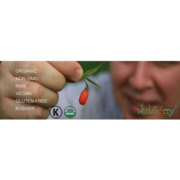 Wholeberry Organic Goji Berries 32oz Raw Vegan Gluten-Free Superfood