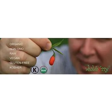Wholeberry Organic Goji Berries 32oz Raw Vegan Gluten-Free Superfood