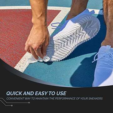 GRIPEXX - 70 Shoe Wipes, Removes Dirt, Grime & Provides Traction, 2 in 1 Multipurpose Sneaker Wipes for Basketball Shoe Grip & Sneakerheads. Shoe Cleaner Wipes and Basketball Grip Spray Alternative