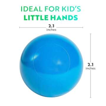 Playz Soft Plastic Mini Ball Pit Balls 50 Count - w/ 8 Vibrant Colors - Crush Proof, No Sharp Edges, Non Toxic, Phthalate & BPA Free for Baby Toddler Ball Pit, Play Tents & Tunnels Indoor & Outdoor