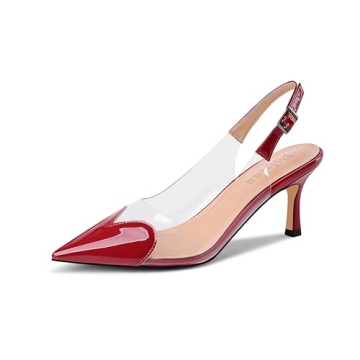 Volrina Women's Heart Clear Heeled Sandals for Style