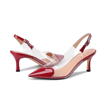 Volrina Women's Heart Clear Heeled Sandals for Style