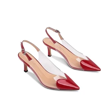 Volrina Women's Heart Clear Heeled Sandals for Style