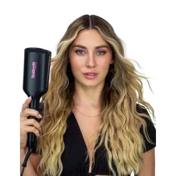 Trademark Beauty Hair Waver - Double Barrel Hair Crimper, Beach Waves Curling Iron, Babe Waves X, Ad...