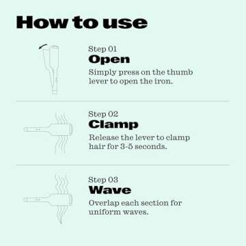 Trademark Beauty Hair Waver - Double Barrel Hair Crimper, Beach Waves Curling Iron, Babe Waves X, Adjustable Temperature Hair Curler, Hair Styling Tools, 1.25" - Black