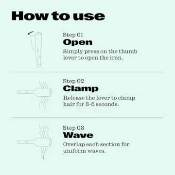 Trademark Beauty Hair Waver - Double Barrel Hair Crimper, Beach Waves Curling Iron, Babe Waves X, Adjustable Temperature Hair Curler, Hair Styling Tools, 1.25" - Black