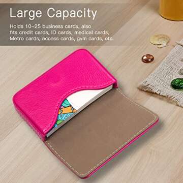 Padike Luxury PU Leather Business Card Holder for Professionals