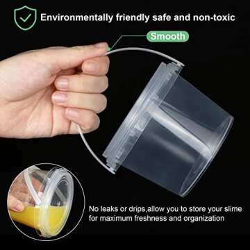 ZOEYES 50 PCS Slime Containers for Crafts and Storage