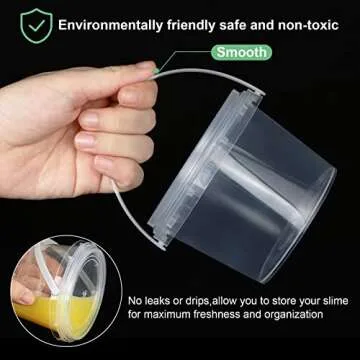 ZOEYES 50 PCS Slime Containers for Crafts and Storage