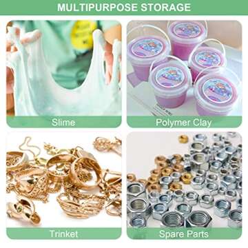 ZOEYES 50 PCS Slime Containers for Crafts and Storage