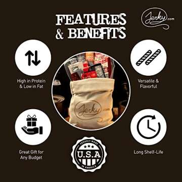 30pc. Jerky Gift Package Bundle - Jerky Variety Pack of Beef, Venison, Buffalo, Elk & more - Meat and Cheese Gift Set - High Protein Snacks for Adults, Unique Gift Idea for Guys