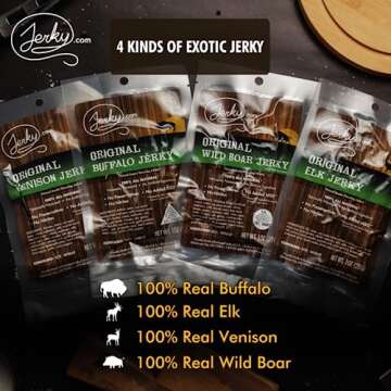 30pc. Jerky Gift Package Bundle - Jerky Variety Pack of Beef, Venison, Buffalo, Elk & more - Meat and Cheese Gift Set - High Protein Snacks for Adults, Unique Gift Idea for Guys