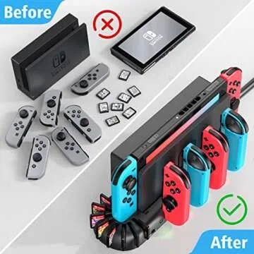 KDD Joy-Con Charging Dock for Nintendo Switch and OLED