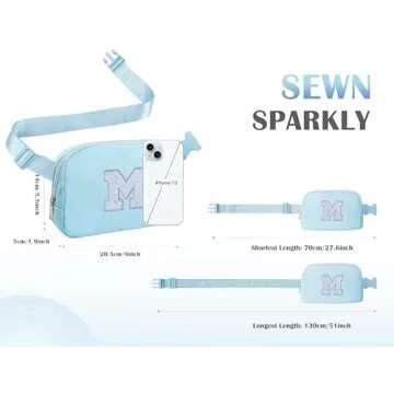 Trendy COSHAYSOO Personalized Blue Fanny Pack for Girls