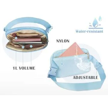 Trendy COSHAYSOO Personalized Blue Fanny Pack for Girls