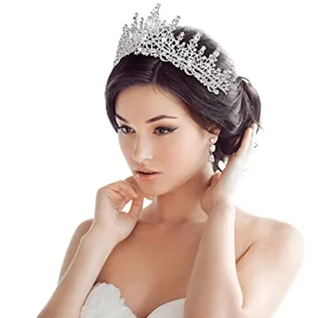 Sparkling TOBATOBA Silver Tiara for Weddings and Parties