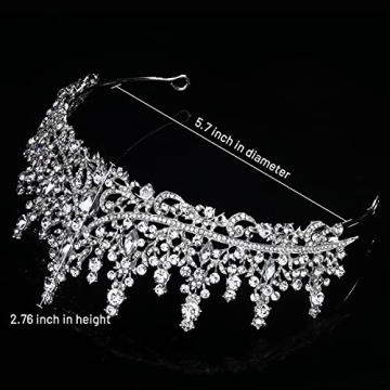 Sparkling TOBATOBA Silver Tiara for Weddings and Parties