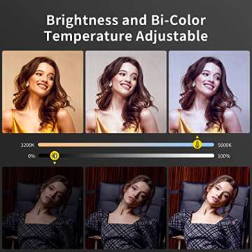 RALENO 45W Led Video Light,18'' Panel Lighting with 2.4G Remote, CRI 97+ Bi-Color 3200-5600K Dimmable on Camera Light, Continuous Output Lighting for Game/YouTube/Zoom/Photography/Studio