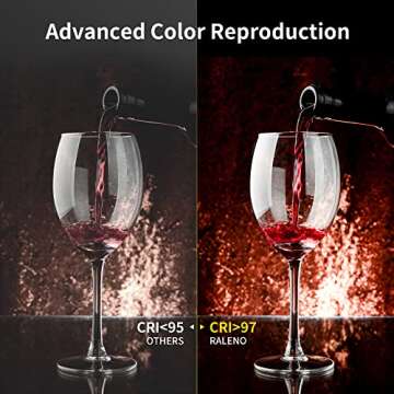 RALENO 45W Led Video Light,18'' Panel Lighting with 2.4G Remote, CRI 97+ Bi-Color 3200-5600K Dimmable on Camera Light, Continuous Output Lighting for Game/YouTube/Zoom/Photography/Studio