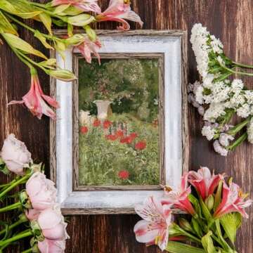 AnyDesign Spring Flower Gallery Wall Art Prints Set Vintage Oil Painting Floral Posters Retro Paper Wall Arts for Living Room Bedroom Decor, 9 Sheet, Multiple Conventional Sizes, Unframed