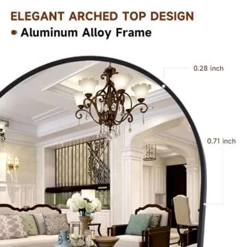 HARRITPURE 64" Arched Full-Length Mirror for Any Room