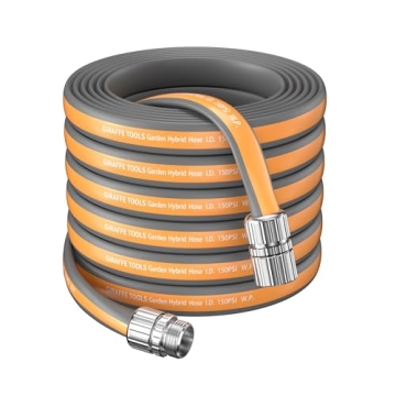 Giraffe Tools Garden Hose 100FT - 5/8" Lightweight Lay Flat Water Hose, Custom Length, Leakproof Hyb...