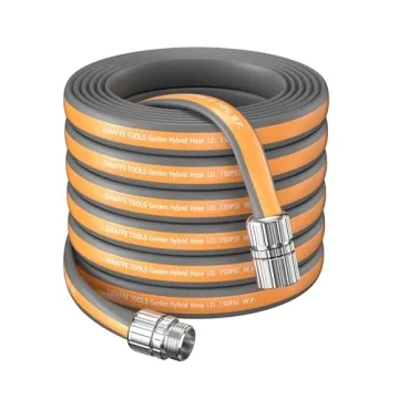 Giraffe Tools Garden Hose 100FT - 5/8" Lightweight Lay Flat Water Hose, Custom Length, Leakproof Hyb...