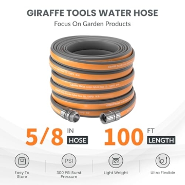 Giraffe Tools Garden Hose 100FT - Lightweight & Flexible