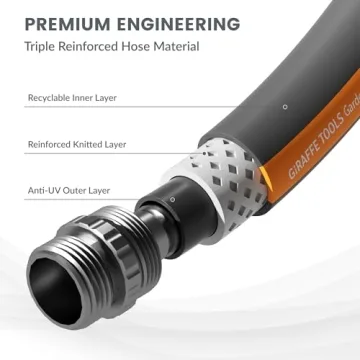 Giraffe Tools Garden Hose 100FT - Lightweight & Flexible