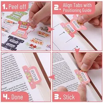 Mr. Pen- Bible Tabs, 120 pcs, Floral Design, Laminated Bible Tabs for Study Bible, Bible Tabs Old and New Testament Bible Book Tabs, Bible Tabs for Women, Tabs for Bible, Bible Index Tabs