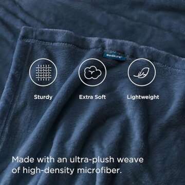 Bedsure Fleece Throw Blanket Mineral Blue - 300GSM Blankets for Couch, Sofa, Bed, Soft Lightweight Plush Cozy Throws for Toddlers, 50x60 inches