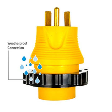 Camco 30A to 50A RV Power Adapter | Weatherproof & Reliable