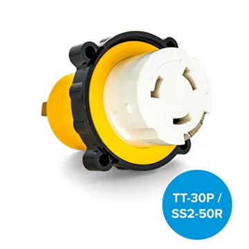 Camco 30A to 50A RV Power Adapter | Weatherproof & Reliable