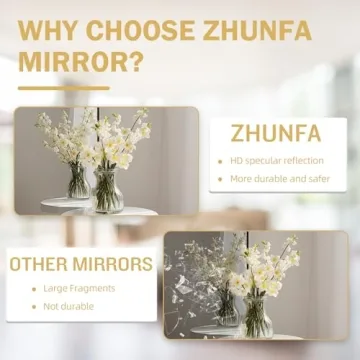 ZHUNFA Arched Full Length Mirror - Elegant Oversized Design