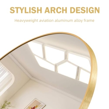 ZHUNFA Arched Full Length Mirror - Elegant Oversized Design