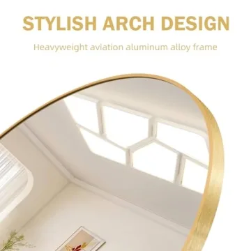 ZHUNFA Arched Full Length Mirror - Elegant Oversized Design