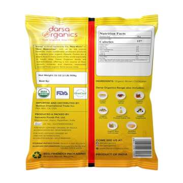 Darsa Organics Black Chickpeas Lentils, Kala Chana Dal, 2 lb USDA Organic Brown Garbanzo Beans, Non-...