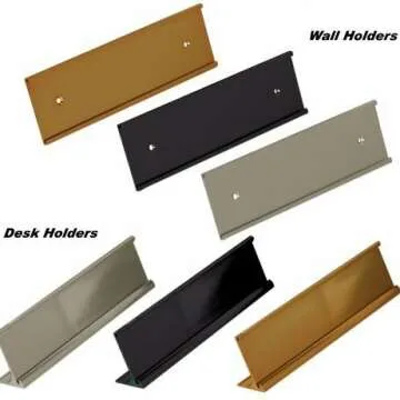 Custom Office Name Plate with Desk and Wall Holders