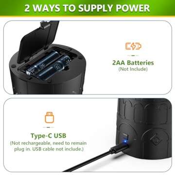 Adawook Fly Fans - Adjustable Chemical-Free Bug Repellers