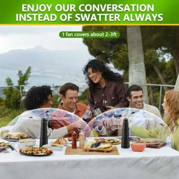 Adawook Fly Fans - Adjustable Chemical-Free Bug Repellers