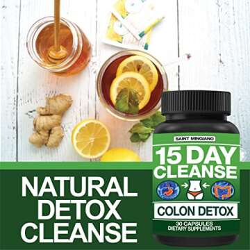 Saint Mingiano 15 Day Cleanse | Colon Detox with Natural Laxative for Constipation & Bloating. 30 Pi...