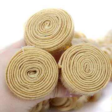 WuvuSnm Blonde Bundles P27/613 Human Hair Water Wave