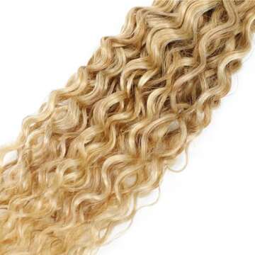 WuvuSnm Blonde Bundles P27/613 Human Hair Water Wave