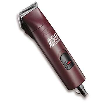 Andis 22685 Professional UltraEdge Super 2-Speed Detachable Blade Clipper – Rotary Motor with Shatter-Proof Housing, Runs Calm & Silent, 14-Inch Cord - For All Coats & Breeds - 120 Volts, Burgundy