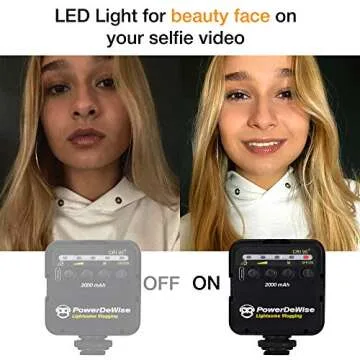 PowerDeWise Video Conference Lighting - Dimmable LED Light for TIK Tok Creators