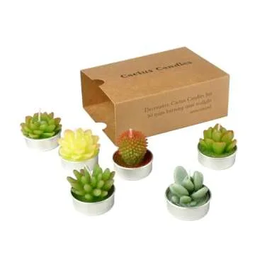 SSleng Cactus Tealight Candles - Handcrafted Succulents for All Occasions