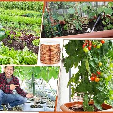 Therwen 100ft 26 Gauge Copper Wire for Gardening, Electroculture, Bonsai, Jewelry Making Beading DIY Craft Pure Bare Copper Wire Spool (0.016'' Diameter)