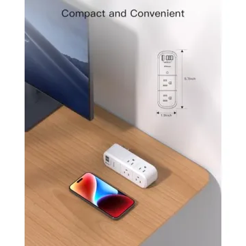 Cruise Ship Essentials Outlet Extender with USB Ports